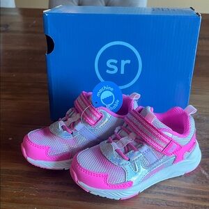 Stride Rite Pink and White Kids Sneakers